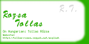 rozsa tollas business card